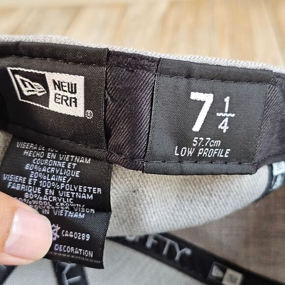 Golden State Warriors New Era Hat Cap Low Crown Grey Blue Gold 59FIFTY 7 1/4 GSW - Picture 14 of 15